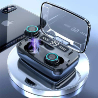 ZEBRA TWS Earphone Bluetooth 5.1 LED Touch Powerbank Dock 2000mAh - M11