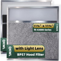 BP57 Range Hood Filter with Light 11-3/8 x 11-3/4 In 1-Pack Stove Hood Vent Aluminum Grease Air Fil