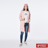 女美式長版針織外套-粉紅【5th STREET】【APP下單享最高9%點數】#換季特賣