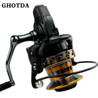 GHOTDA Fishing Coil 9000 10000 12000 Spinning Fishing Reel Metal Spool Left/Right Handle Fishing Reel Wheels Lure Distant Wheel