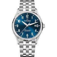 TITONI 梅花錶 空中霸王 經典數字機械腕錶 83906S-701 / 40.5mm