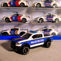 MINIATUR DIECAST SKALA 1/64 HOTWHEELS FORD RANGER RAPTOR CUSTOM MOBIL POLISI MILITER ANGKATAN DARAT 