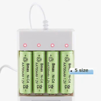 Battery Charger Station 4-slots USB Fast charger for AA AAA Rechargeable lithium NiMH Battery