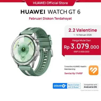 【2.2 | Diskon s/d 700RB】HUAWEI WATCH GT 6 Series Smartwatch l Golf & Diving* l Running & Cycling l 2