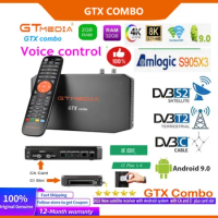 GTMEDIA GTX Combo Satellite Receiver Android9.0+DVB-S/S2/S2X+T/T2+C/C2+ATSC-T+ISDBT+CI Plus+HDD,2GB+32GB Decoder/Set Top Box