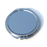 Silver floral embossed compact mirror +resin epoxy sticker 62mm Blank Plain Silver Colour For DIY Decoden #18032 2000/lot