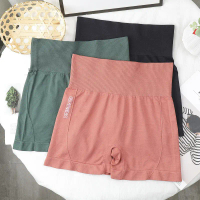 High Waist Celana Legging Ketat Pendek Pakaian Dalam Wanita Yoga Sport gym spandex high waist dalama