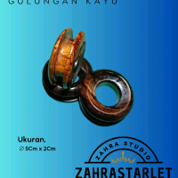 Golongan Pancing Uk. 5cm bahan sonokeling/rosewold/kayu sultan Alami serat bermotif estetik