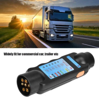 7 Pin 12V Car Truck Trailer Plug Socket Tester Socket Tester Tester Trailer Tester Easy To Carry