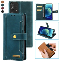 Samsung Galaxy A52 4G A52 5G Case Notebook Style Card Case Leather Wallet Flip Cover For Samsung A52S 5G Luxury Cover Stand Card