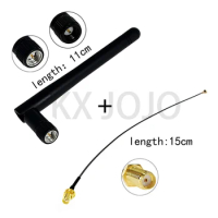 Wifi Antenna 2.4G 3dBi Omni with SMA Male Plug for Wireless Router + SMA to UFL.IPEX Cable 15cm Extension