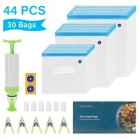Inkbird Sous Vide Bags, 3 Sizes of 30 Reusable Vacuum Food Storage Bags for Food Storage and Sous Vide Cooking for Anova, Chefst