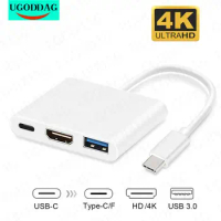 USB HUB USB Type C to HDMI-Compatible 4K Converter Adapter Type C to HDTV/USB 3.0/Type-C for PC Laptop MacBook Huawei Mate 30