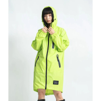 【KIU】空氣感雨衣 時尚防水風衣 男女適用(116935 螢光黃)
