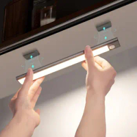 1pc Sensing Intelligent LED Light,Wireless Cabinet Wardrobe Wine Cabinet Magnetic Suction Light Strip Light Strip,Cabinet Light