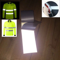 DIY Reflective Strip Sticker Iron On Safety Clothing Supplies Heat Transfer Reflective Tape For Clothing Bag Shoes