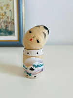 日本中古 鄉土玩具 民蕓品 歪腦袋木芥子木偶人形置物擺飾