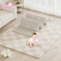 Infant Shining 2cm Foldable Baby Play Mat Cartoon Play Mat Puzzle Children's Mat Baby Room Thickened Crawling Pad Folding Mat