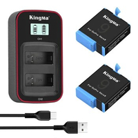 KingMa For GoPro 10 Battery and USB LCD Dual Charger Kit For GoPro 10 Hero 9 Black Action Camera Go Pro 9 Battery Charger