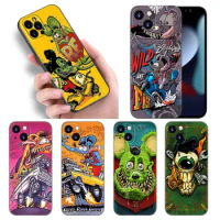 Tales Of The Rat Fink Art Phone Case For Apple iPhone 12 13 Mini 11 14 Pro XS Max 5S 6 6S 7 8 Plus X XR SE 2020 2022 Black Cover