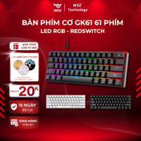Bàn Phím Cơ G61 1 Mode Có Dây Type-C, 61 Phím Red Switch, LED RGB, Gõ Êm
