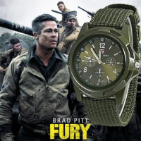 Men Army Green Watch Nylon Band Male Quartz Watches Fabric Canvas Strap Casual Cool Men Sport Climbing Wristwatch Relogios Clock