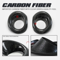 For Civic FK7 (FC SI) Carbon Fiber Front Fog Light Cover Trim Glossy Finish Bumper Lamp Cover Part Drift Kit (Doesnt Fit FK8)