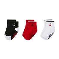 Nike 襪子 Jordan 童襪 黑 紅 白 幼童 短襪 小朋友 止滑 三雙入 喬丹 飛人 JD2133020TD-001
