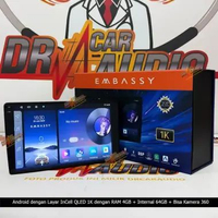 Headunit Android Mobil Embassy RAM 4GB Internal 64GB Bisa Kamera 360 Ukuran 9 Inch