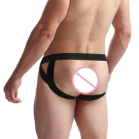 Sexy Men Ring G-String Briefs Thong Bikini T Back Panties Underwear Open Front Hole Underpants Backless Male Lingerie Tanga