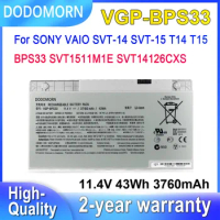 DODOMORN For SONY VAIO SVT-14 SVT-15 T14 T15 BPS33 SVT1511M1E SVT14126CXS Series VGP-BPS33 Laptop Battery 11.4V 3760mAh 43Wh