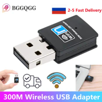 300Mbps USB WiFi Wireless Adapter USB Network Adapter 2.4G Wireless Dongle Network Card for Desktop Laptop PC