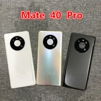 Mate40 Pro Rear Housing For Huawei Mate 40 Pro 6.76" Glass Battery Back Cover Repair Replace Door Case + Camera Lens