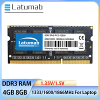 Memoria DDR3 DDR3L RAM 4GB 8GB 1600MHz 1333 1866MHz SODIMM Laptop Memory 204Pins 1.35V 1.5V PC3-12800 14900 10600 Notebook RAMs