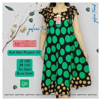 Daster Klok Serut Polkadot #2 - Batik Kencana Ayu - Biru Ijo