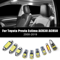 Car LED Bulbs For Toyota Previa Estima ACR30 ACR50 2000-2017 2018 2019 Interior Reading Lamp Door Light Trunk Light Accessories