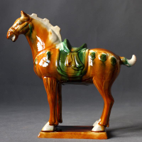 hz禮品駿馬陶瓷對象擺件馬擺件唐三彩家居工藝馬到成功