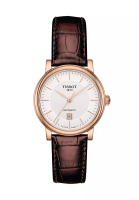 Tissot Carson Premium Automatic Lady Brown Leather Strap and Silver Dial Watch - T122.207.36.031.00
