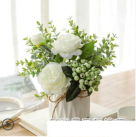 仿真花植物花藝小盆栽室內家居擺件設客廳辦公桌裝飾假花干花花束