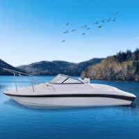 New Design Yacht Fiberglass Fishing Luxury Speed Boat Water Play Equipment High Speed With Outboard Engine