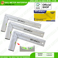 Siku Meter Waterpas 8\ 10\" 12\" Branch Penggaris Ukur DImensi Alumunium"