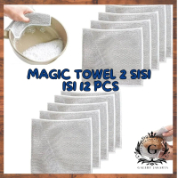 GaleryJak 12 PCS Kain Lap Dapur Kawat Bentuk Petak Membersihkan Panci Dan Piring Kain Lap 2 Sisi GL