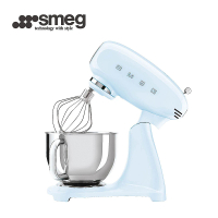 【SMEG】義大利復古美學全彩攪拌機-粉藍色(SMF03PBUS 公司貨)