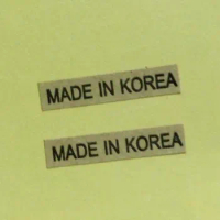 25mm X 5mm Spot Made in Korea Label Paper Product Origin Label Transparent Bottom Black MADE IN KOREA Sticker Free Shipping