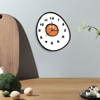 優樂悅~荷包蛋雞蛋煎蛋創意卡通個性靜音鍾 表 幼兒園房工作室裝飾  掛鐘