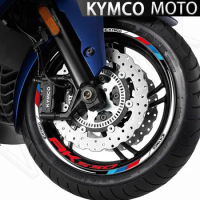 For KYMCO AK550 Xtown300i Downtown350i XCITING400i Motorcycle Reflective Wheels Sticker Hub Decals Rim Stripe Tape Accessory