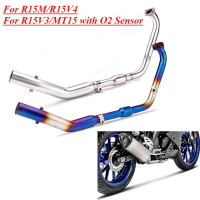 直上前段用於 R15M R15V4 MT-15/R15V3帶含氧口 O2 傳感器 連接到 2"/51MM I.D尾段