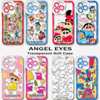 Crayon Shinchan Phone Case For Samsung A71 A53 A50 A52 A52S A72 A71 A22 A20S A20 A30 A11 4G 5G Transparent Cover