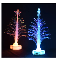 LED Christmas Fiber Optic Tree Colorful Color Changing Night Light Fiber Optic Tree Gift Manufacturer 10x A Lots