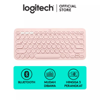 Logitech Logitech K380 Keyboard Wireless Bluetooth Multi-Device untuk Windows, Mac, Chrome OS, Android, iOS - Rose Gold